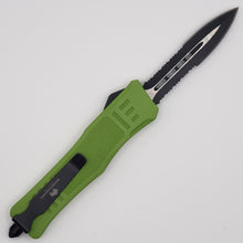 Load image into Gallery viewer, Large Buffalo Cerakote OTF knife, 9.5 inches open