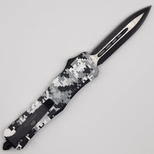 Load image into Gallery viewer, Large Buffalo Urban & Green CAMO OTF knife, 9.5 inches open