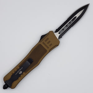 Medium Buffalo OTF knife, 8.2 inches open